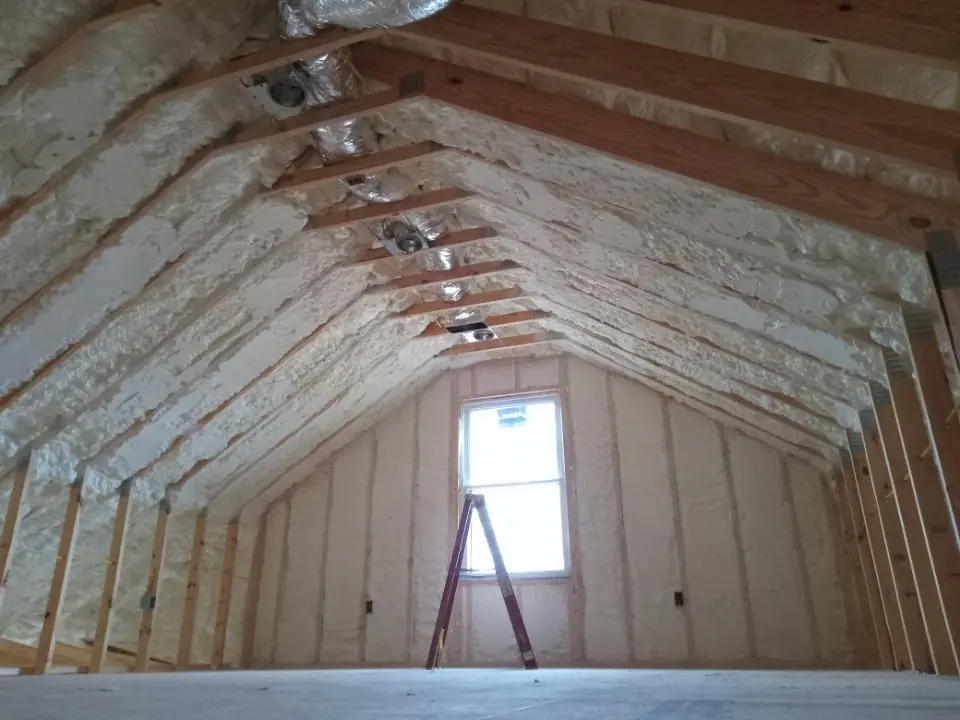 Spray foam roofing application for Crawl Space Insulation project in Temple